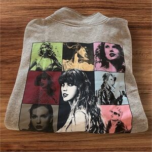 Taylor Swift Eras Tour Gray Quarter Zip Sweatshirt